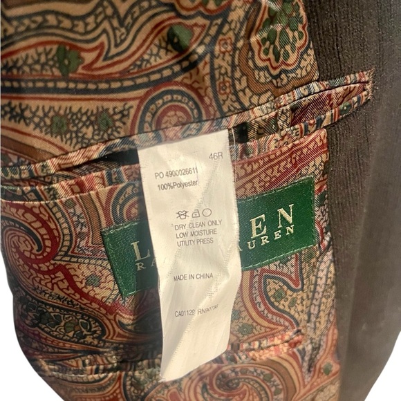 Lauren Ralph Lauren Men’s Black Soft Corduroy Sports Jacket Blazer – Size 46R - Picture 4 of 11